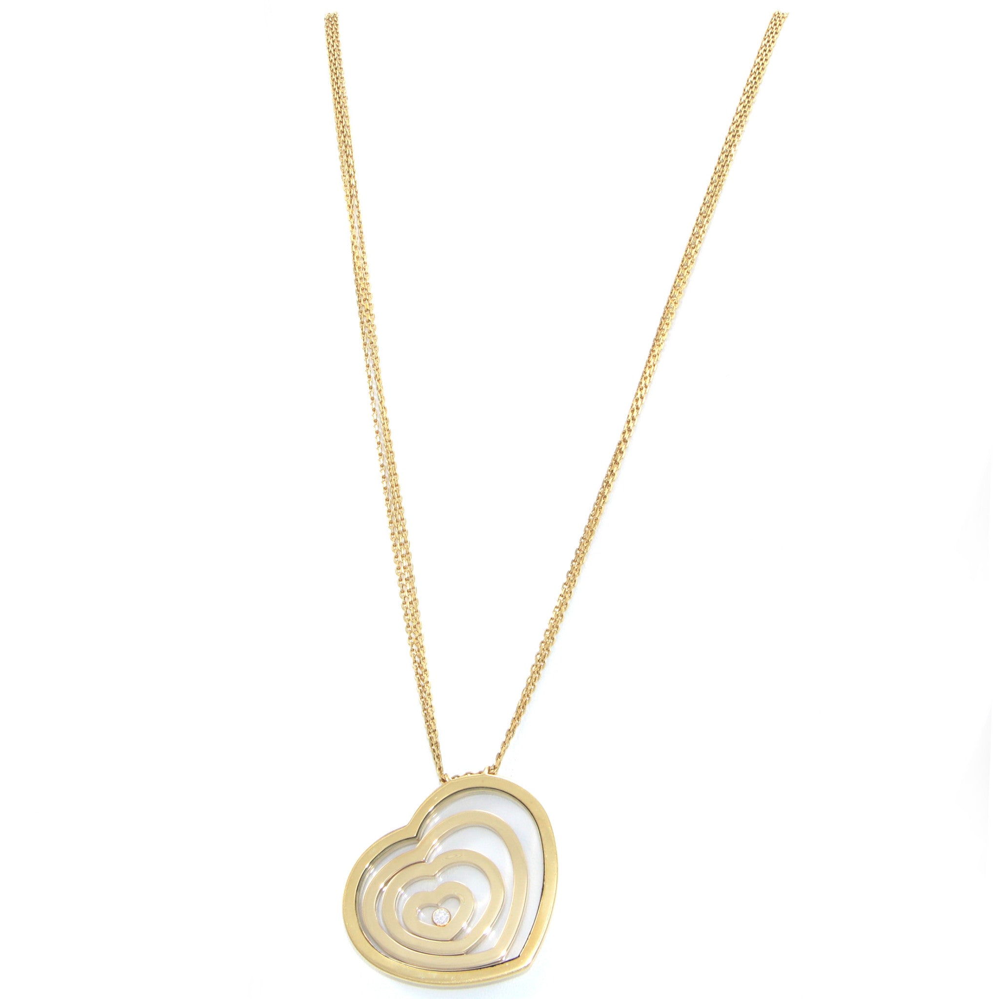 Chopard Happy Diamond Large Heart Necklace 18k Yellow Gold 3 Cable Cha –  The Jewelry Gallery of Oyster Bay